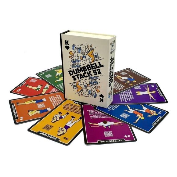 Dumbbell Stack Exercise Cards: Workout Playing Card Game. Designed by a Military - Picture 3 of 13